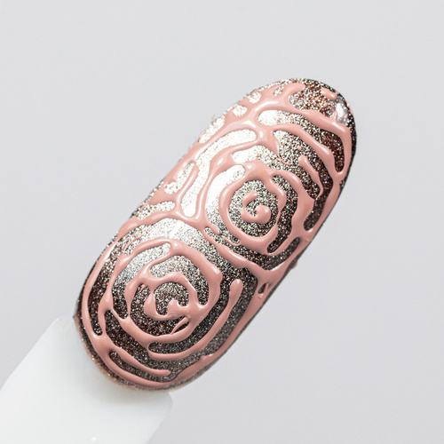 Creative Flow Color Gel  - kreatywny NailArt żel do efektu topniejących, miękkich wzorów Molly Nails Mocha HEMA/Di-HEMA free 5 g