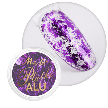 Pyłek do paznokci metaliczne MollyLac Płatki Alu 0,2 g Nr 8