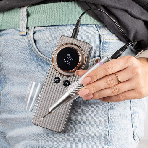 Frezarka do paznokci 50W No Name do manicure pedicure szara 108 35 000 obrotów