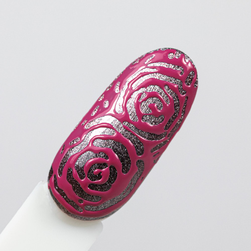 Creative Flow Color Gel  - kreatywny NailArt żel do efektu topniejących, miękkich wzorów Molly Nails Velvet Rose HEMA/Di-HEMA free 5 g