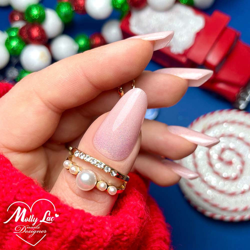 Żel budujący do paznokci Porcelain Sparkle Gel Sticky Edition Laskovska Natural Pink Molly Nails 15g