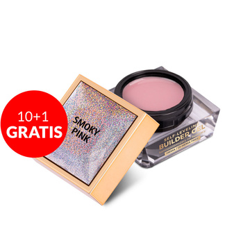 10+1gratis Budujący żel samopoziomujący twardy średniogęsty builder gel self leveling Molly Nails Smoky Pink HEMA/Di-HEMA Free 15 g