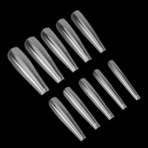 Tipsy do szybkiego przedłużania paznokci Nail Tips NTN Premium ballerina slim 100 szt