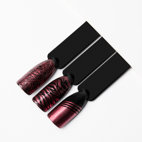 10+1gratis Lakier do stempli i stampingu Molly Nails PRO Stamping Red Chrome Nr 10 10ml