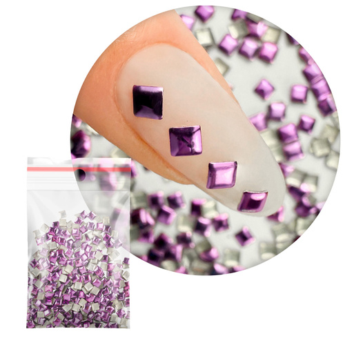 ShinePins gładkie ćwieki błyskotki ozdoby do paznokci kwadratowe large NTN Premium Nr 8 5g