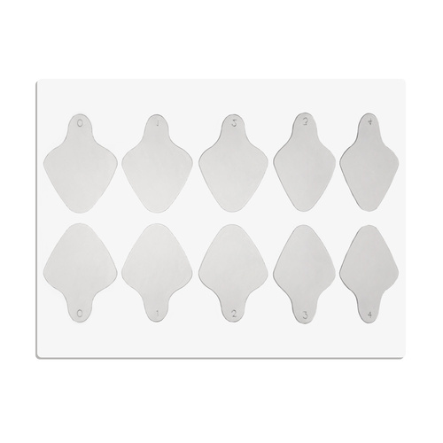 Samoprzylepne silikonowe formy do Dual Form owal krótki ST012-2 MollyLac 24 szt.