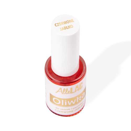 Oliwka do skórek i paznokci z pędzelkiem AlleLac o zapachu czerwonego jabłka 7ml