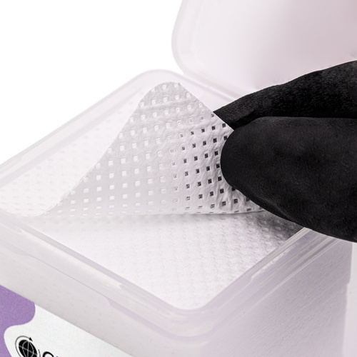 Waciki bezpyłowe perforowane do paznokci białe 5x5 cm 200 szt