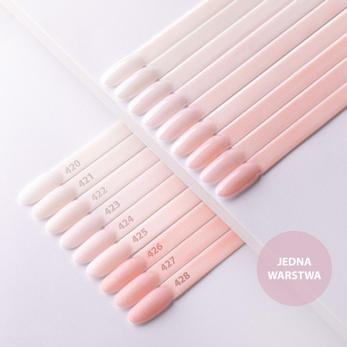 5+1gratis Lakier hybrydowy LED/UV Gel Polish Idylle Nr 424 Madame French Molly Nails HEMA/Di-HEMA Free 8g