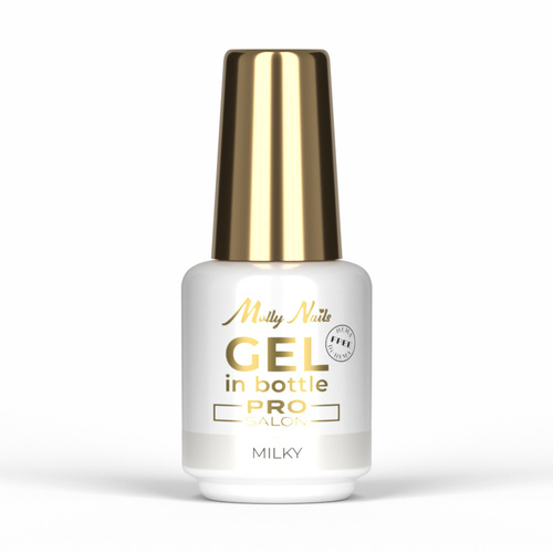 10+1gratis Żel budujący w butelce z pędzelkiem Gel in Bottle Molly Nails Pro Salon Milky HEMA/Di-HEMA Free 15g