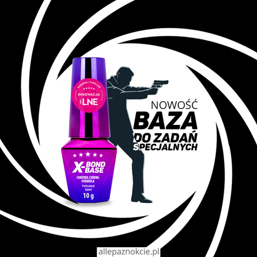 Baza wcierka baza zwiększająca przyczepność manicure pedicure X-Bond Base MollyLac HEMA/Di-HEMA Free Clear 10 gram