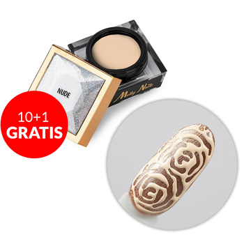 10+1gratis Creative Flow Color Gel  - kreatywny NailArt żel do efektu topniejących, miękkich wzorów Molly Nails Nude HEMA/Di-HEMA free 5 g