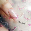 Naklejki samoprzylepne na paznokcie 5D/ French/ Francuska linia uśmiechu 20szt light pink SD-2286