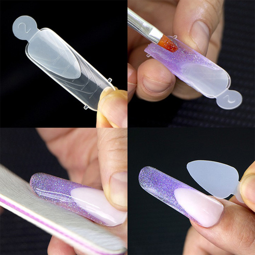 Combo system dual form silikonowe formy do frencha MollyLac owal krótki 12 szt