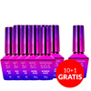 10+1gratis Baza kauczukowa elastyczne paznokcie manicure pedicure do mocowania ozdób S.O.S. Antidotum MollyLac Clear 10 g