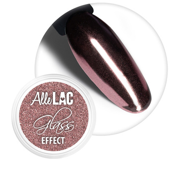 Pyłek lustrzany efekt do zdobień paznokci Glass Effect AlleLac Dark Golden Pink Nr 5