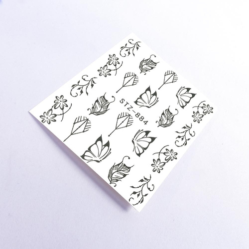 Naklejki wodne do paznokci kwiaty STZ-884