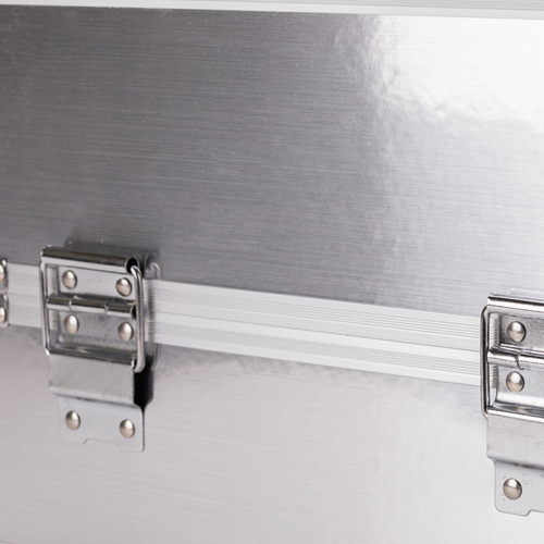 Kuferek kosmetyczny M na lakiery srebrny srebrne okucia