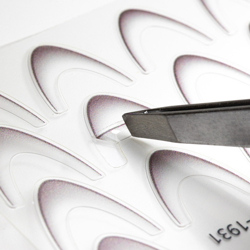 Gradientowe naklejki samoprzylepne na paznokcie/French/Ombre/Francuska linia uśmiechu 23szt. brązowe SD-1931