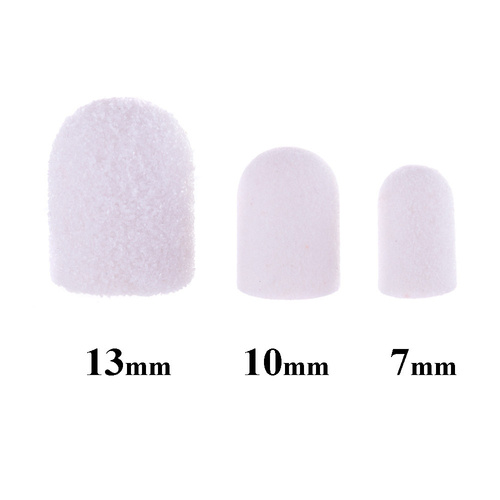 Kapturki do pedicure 7mm gradacja 80 100szt Fabric Podo AlleMed Biały White