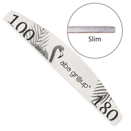 Pilnik do paznokci Bezpieczny Pakiet Slim łódka półksiężyc 100/180 Aba Group