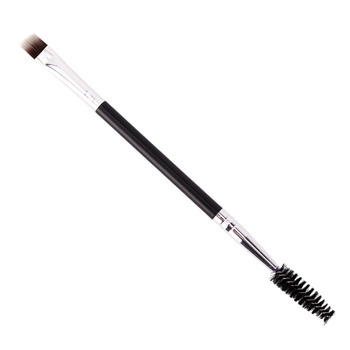 Pędzelek kosmetyczny do henny dwustronny skośny szczoteczka do brwi i rzęs