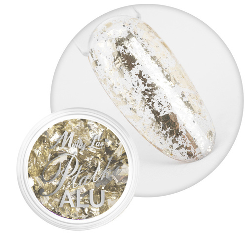 Pyłek do paznokci metaliczne MollyLac Płatki Alu 0,2 g Nr 7