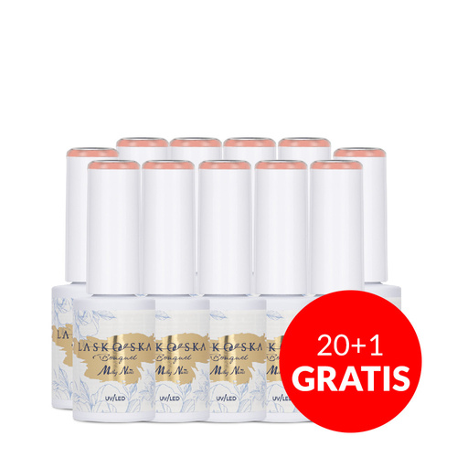 20+1gratis Lakier hybrydowy LED/UV Gel Polish Molly Nails @Bouquet by Laskovska Tulip Dreams HEMA/Di-HEMA Free 7g