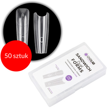 50sztuk Podwójne kanapkowe dual formy do budowy paznokci Sandwich dual forms trumienka 15 rozmiarów 240 szt