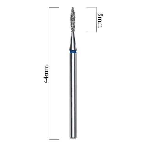 Frez diamentowy płomyk ostry niebieski Staleks Expert 1,6/8mm