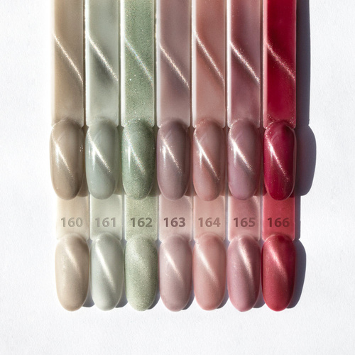 Magnetyczny lakier hybrydowy z efektem kociego oka Cat Eye Crystal Water Molly Nails HEMA/Di-HEMA Free 8g Nr 163