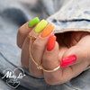 Baza kauczukowa z kolorem 2w1 neonowa do szybkiego manicure i pedicure Fluo Rubber Base 2in1 MollyLac Mambo Mix 10 gram Nr 7