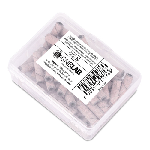 Kapturki do manicure i pedicure mandrele nakładki ścierne long cylinder 3mm gradacja 240 różowe 50 szt.