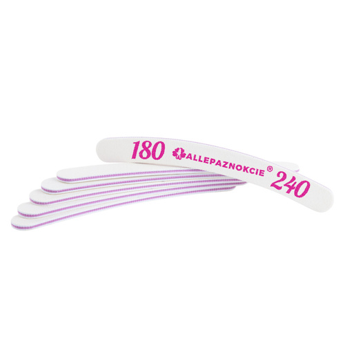 Pilnik do paznokci Bezpieczny Pakiet Allepaznokcie banan fioletowy środek 180/240 CU-04 Best Quality