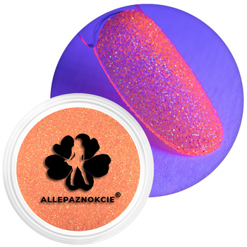Pyłek do paznokci neonowy Syreni pył świecący w promieniach uv Allepaznokcie słoiczek 2,5 g Nr 4