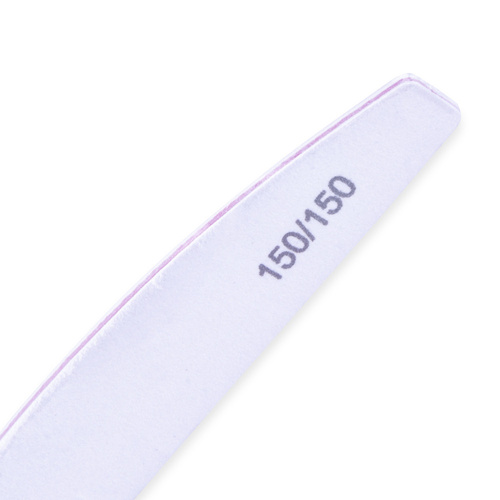 Pilnik do paznokci łódka biały różowy środek 150/150 pakiet 10szt