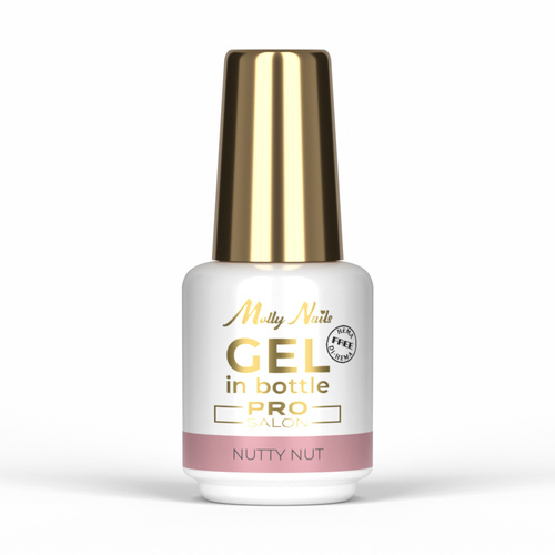 Żel budujący w butelce z pędzelkiem Gel in Bottle Molly Nails Pro Salon Nutty Nut HEMA/Di-HEMA Free 15g