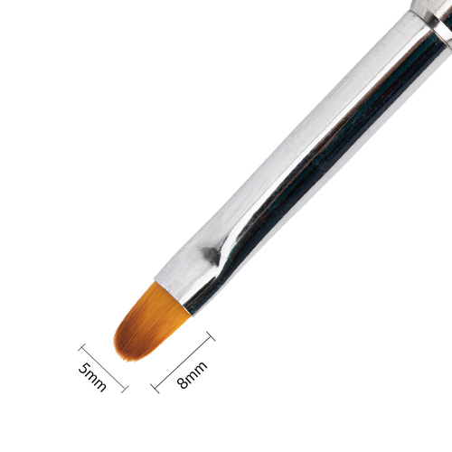 Pędzelek do żelu owalny AlleLac metalowy Nr 6