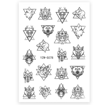 Naklejki do paznokci samoprzylepne zwierzęta YZW-S078