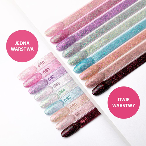 Lakier hybrydowy Molly Nails Shocking Shine Little Soul HEMA/Di-HEMA Free 8g Nr 685