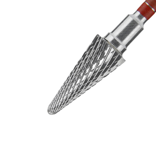 Frez z węglika spiekanego stożek czerwony dla leworęcznych Staleks Expert 6/14mm