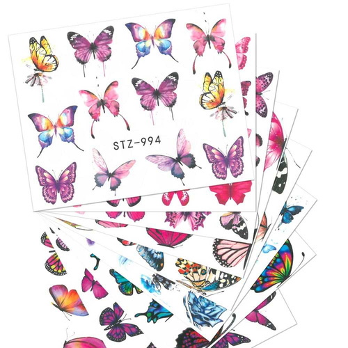 Naklejki wodne do paznokci motyle STZ-1014