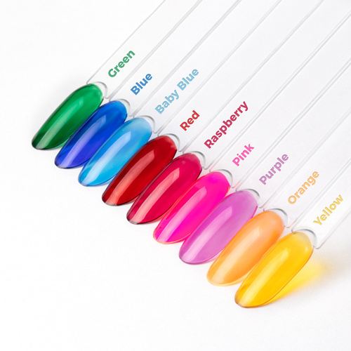 5+1gratis Kolorowy top bez przemywania top no wipe Crystal Glass Molly Nails Orange HEMA/Di-HEMA Free 10g