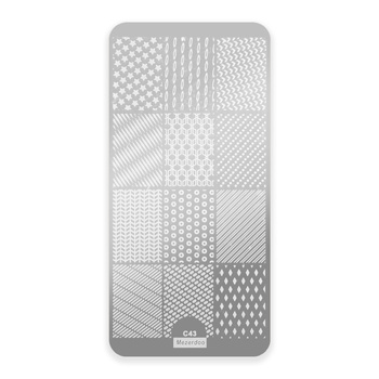 Blaszka do stempli ze wzorkami Mezerdoo C43