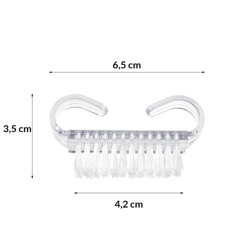 Szczoteczka do manicure i pyłu mała przezroczysta 100szt