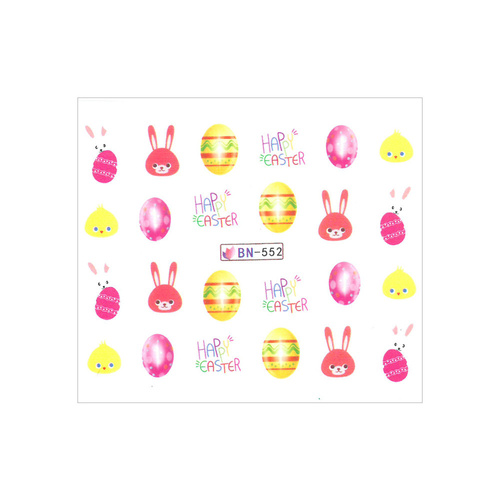 Naklejki wodne do paznokci wielkanocne BN-552