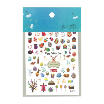 Naklejki do paznokci cienkie samoprzylepne wielkanocne T-371