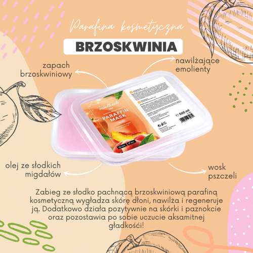 Parafina kosmetyczna Isabellenails o zapachu brzoskwiniowym 500ml