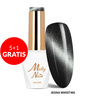 5+1gratis Lakier hybrydowy LED/UV Gel Polish Cat Eye Seduction Nr 240 Black Obsession Molly Nails HEMA/Di-HEMA Free 8g