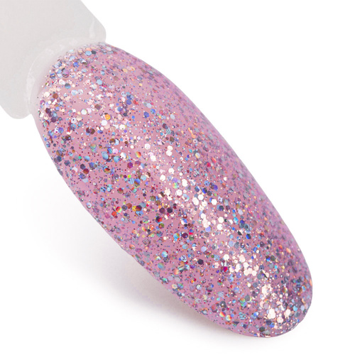 Lakier hybrydowy brokatowy MollyLac Born To Glow Absolute Pink 10 g Nr 571